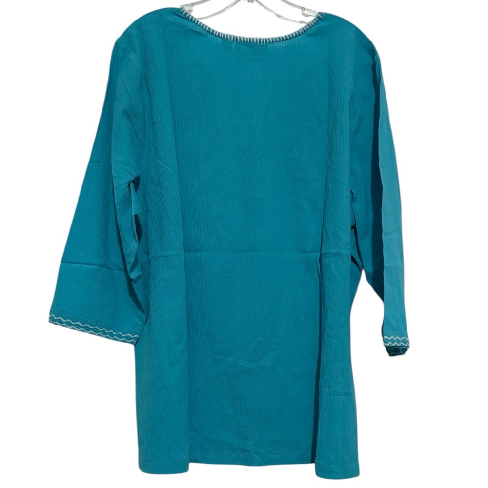 NIP 100% Cotton Embroidered Women's Top - Picture 2 of 4